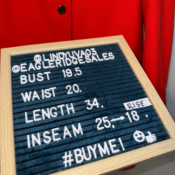 EUC Anthropologie Maeve Textured Peacoat Pea Coat Jacket Red Size 8 - Picture 15 of 15